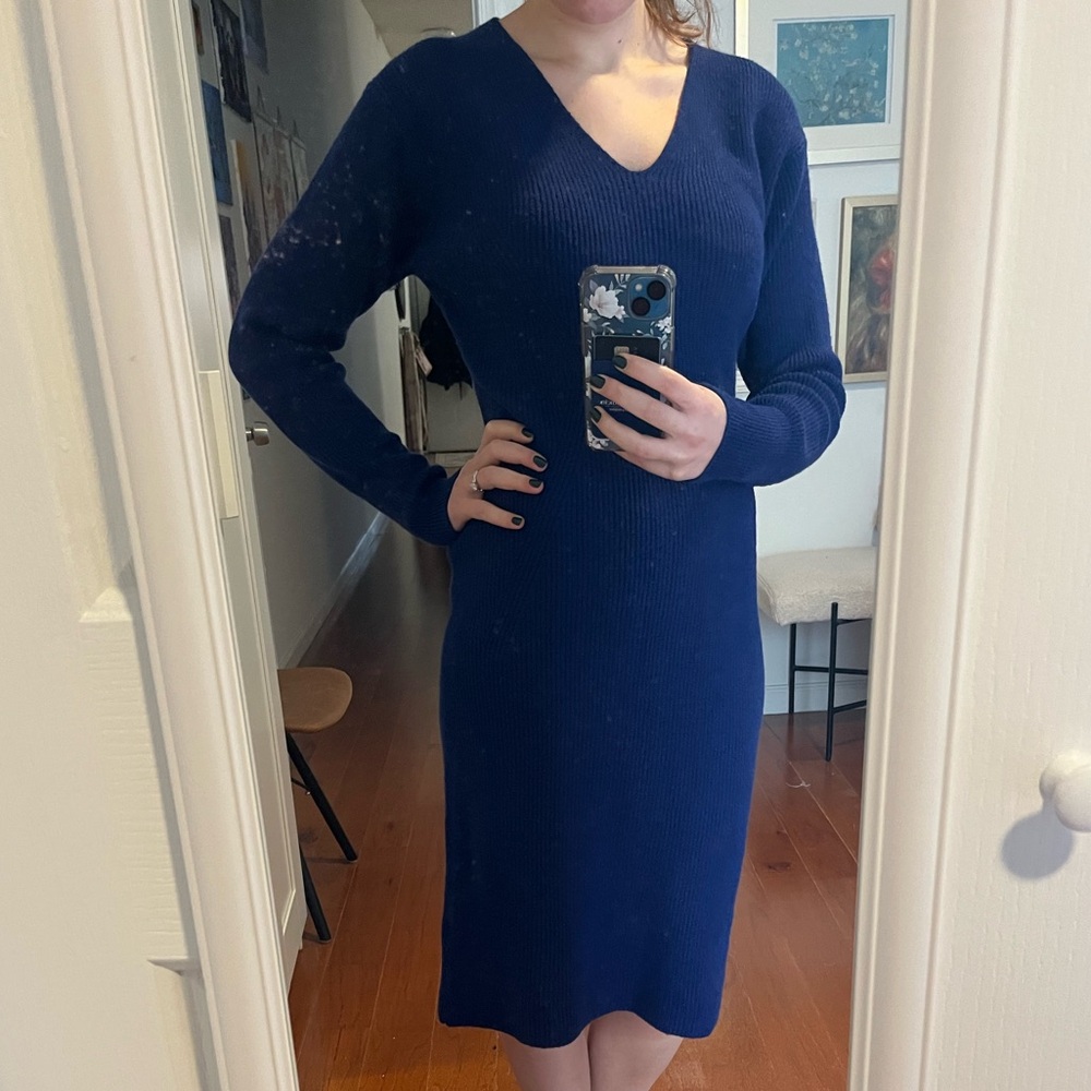 Banana Republic Royal Blue Knit Sweater Dress